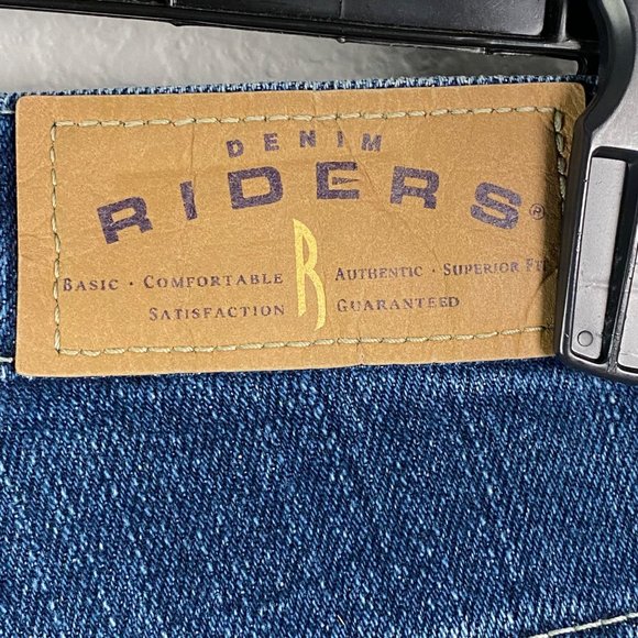 Riders Jeans Womens 10 Classic Straight leg Jeans dark Blue wash denim y2k - Picture 5 of 10